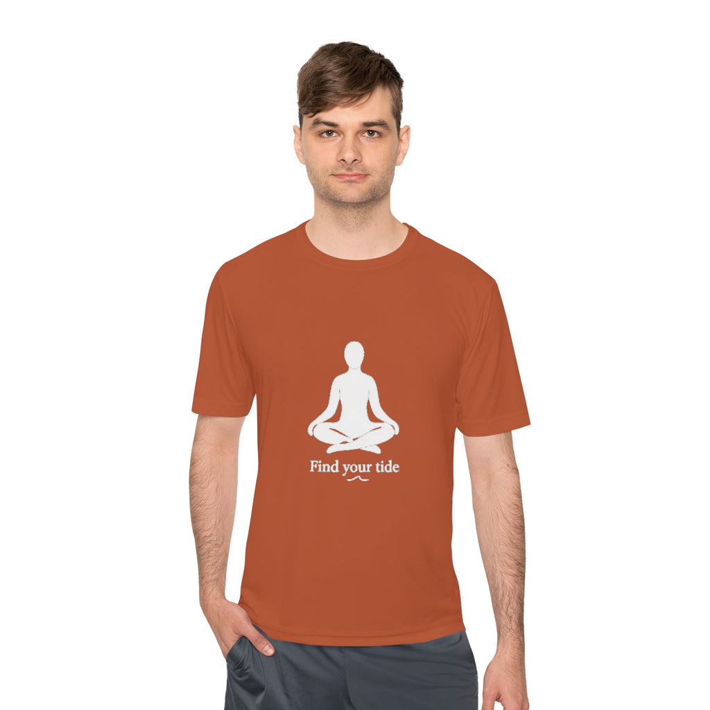 Yoga Meditation Tee — "Find Your Tide" Moisture-Wicking Shirt