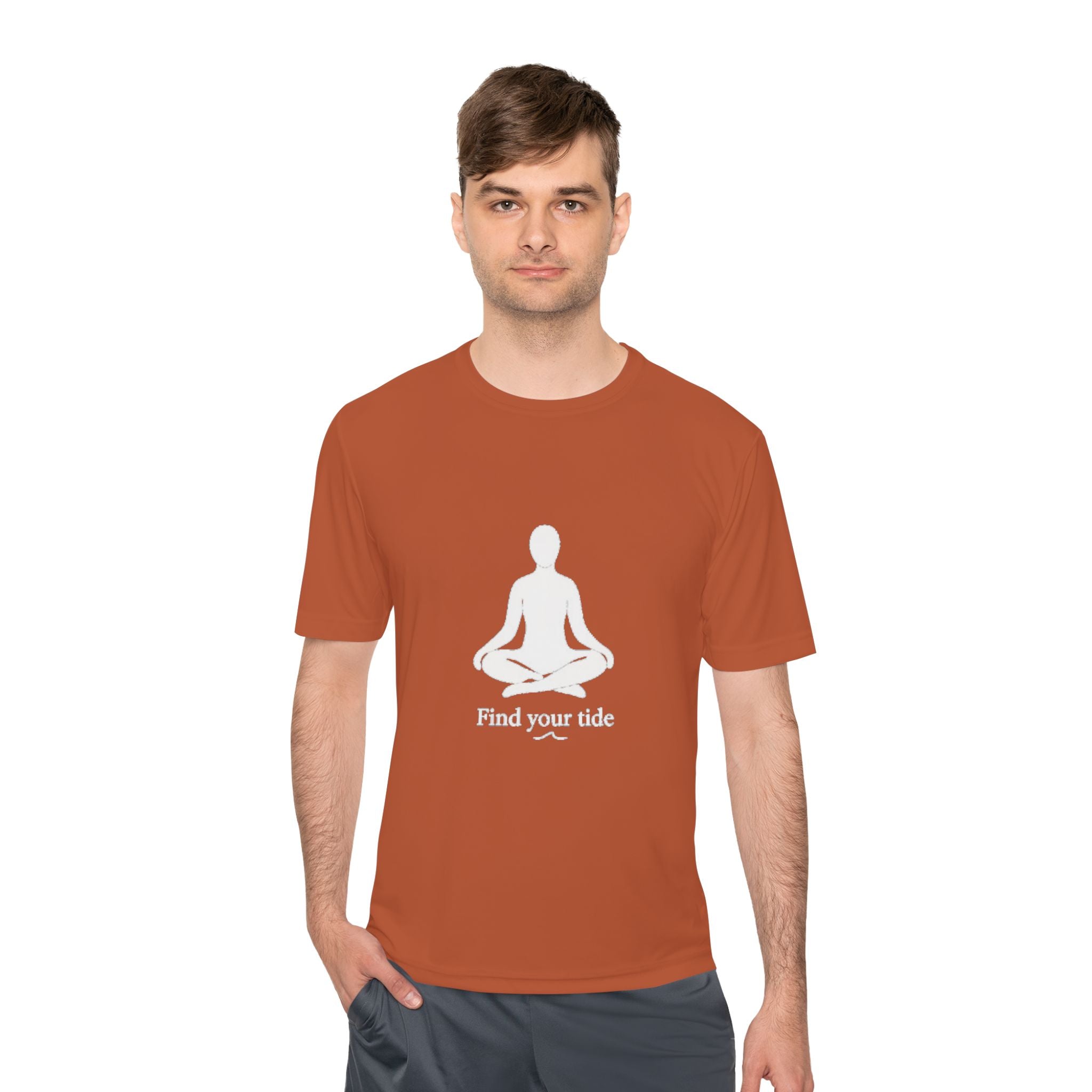 Yoga Meditation Tee — "Find Your Tide" Moisture-Wicking Shirt