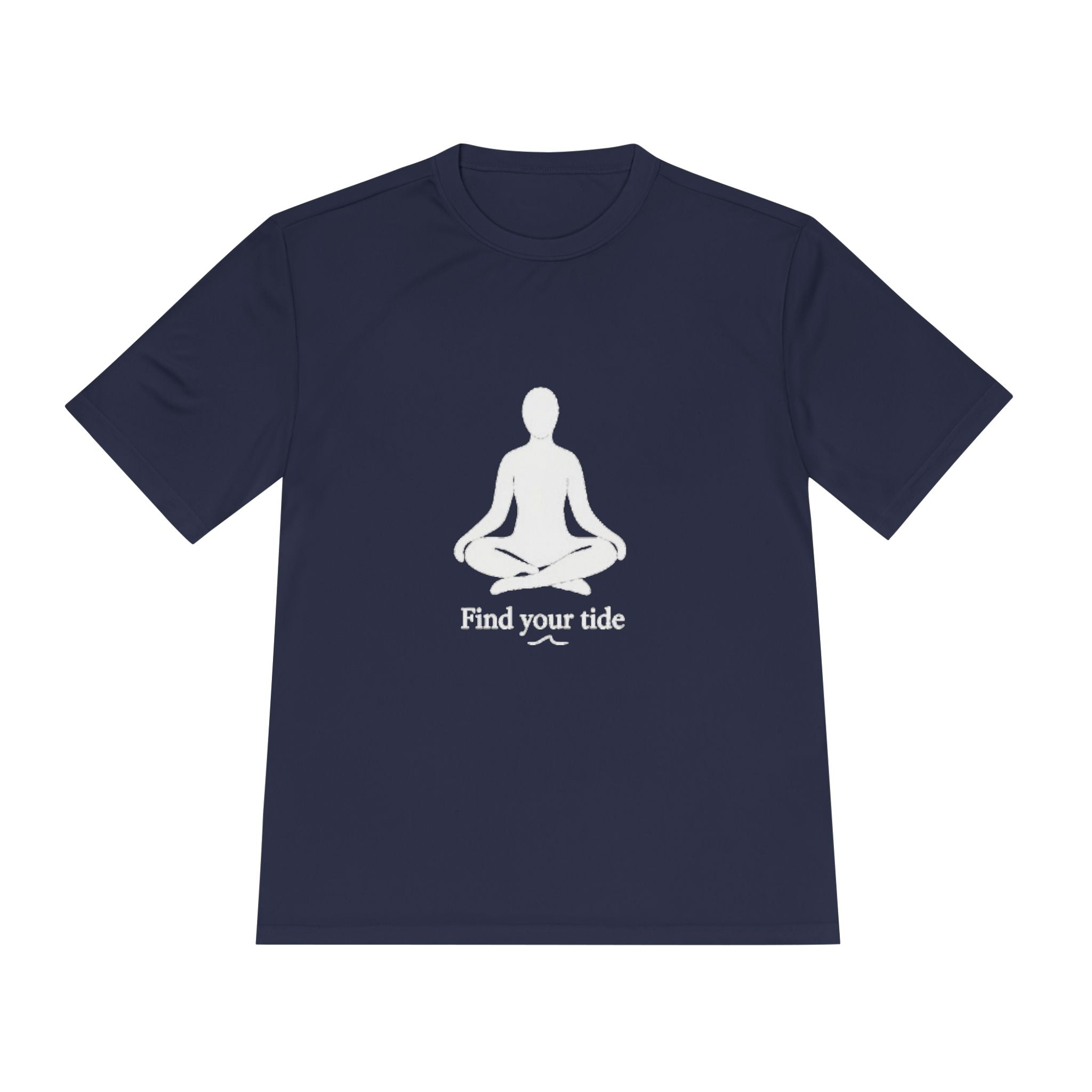AuraVerde Yoga Meditation Tee | "Find Your Tide" Moisture-Wicking Shirt