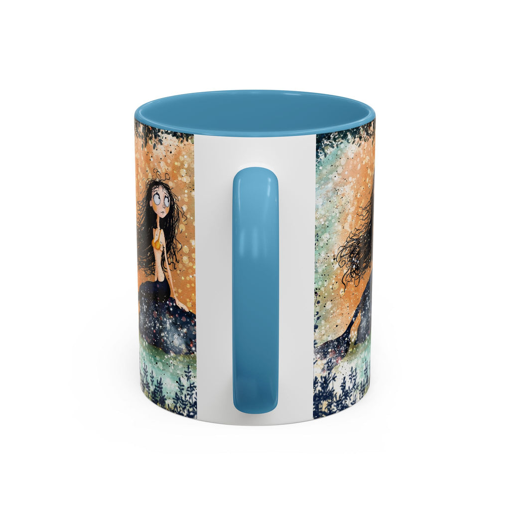 Mermaid Nightscape Accent Coffee Mug — Whimsical Ocean Fantasy Art (11/15 oz)