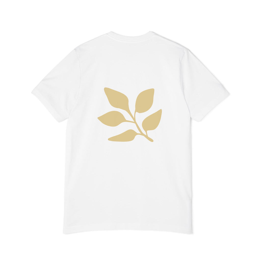 AuraVerde Joyful Leaf Script Tee | Whimsical Nature Graphic Shirt