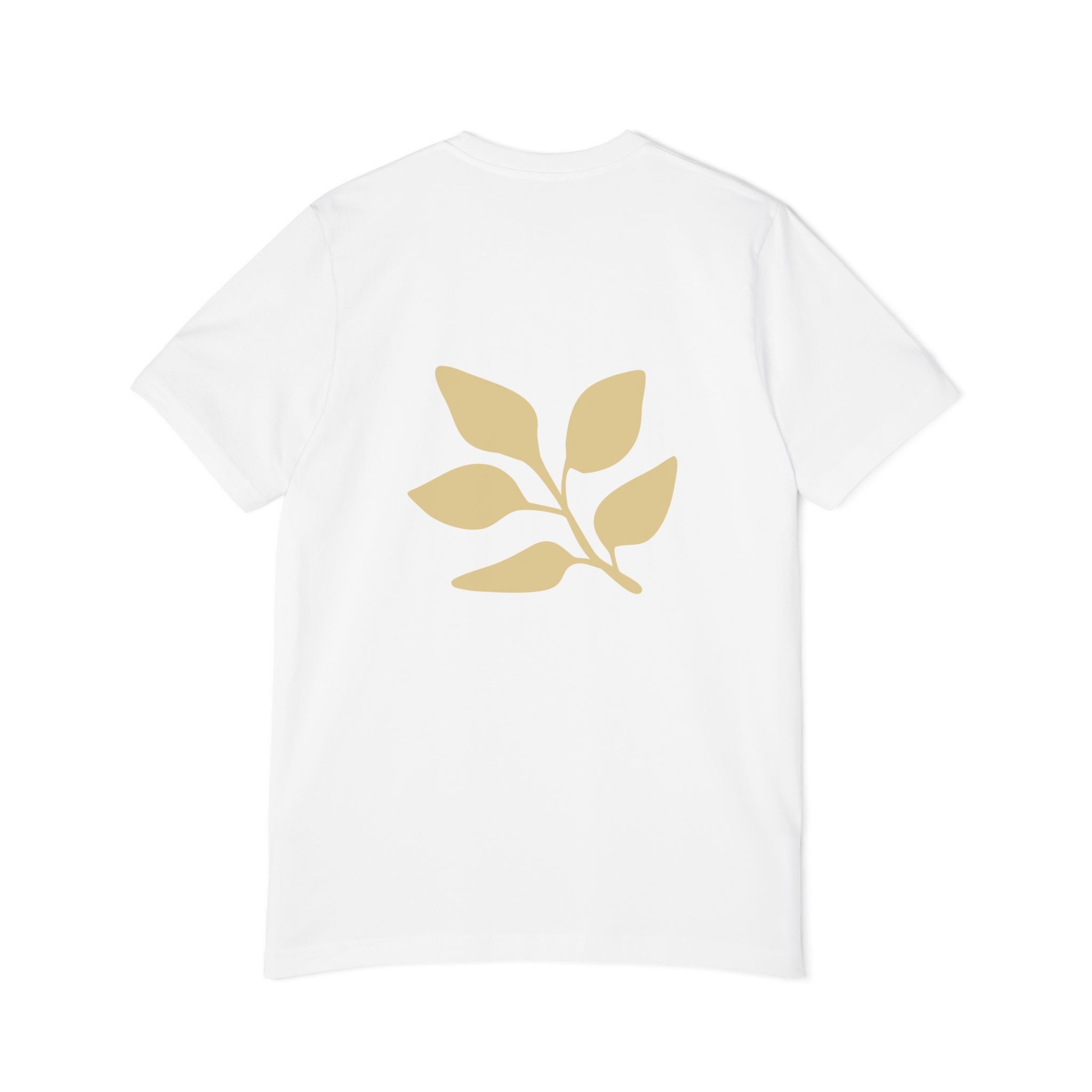 AuraVerde Joyful Leaf Script Tee | Whimsical Nature Graphic Shirt