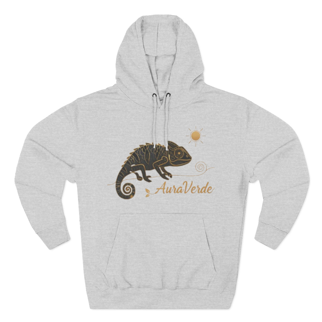 AuraVerde Chameleon Fleece Hoodie | Coastal Nature Unisex Sweatshirt