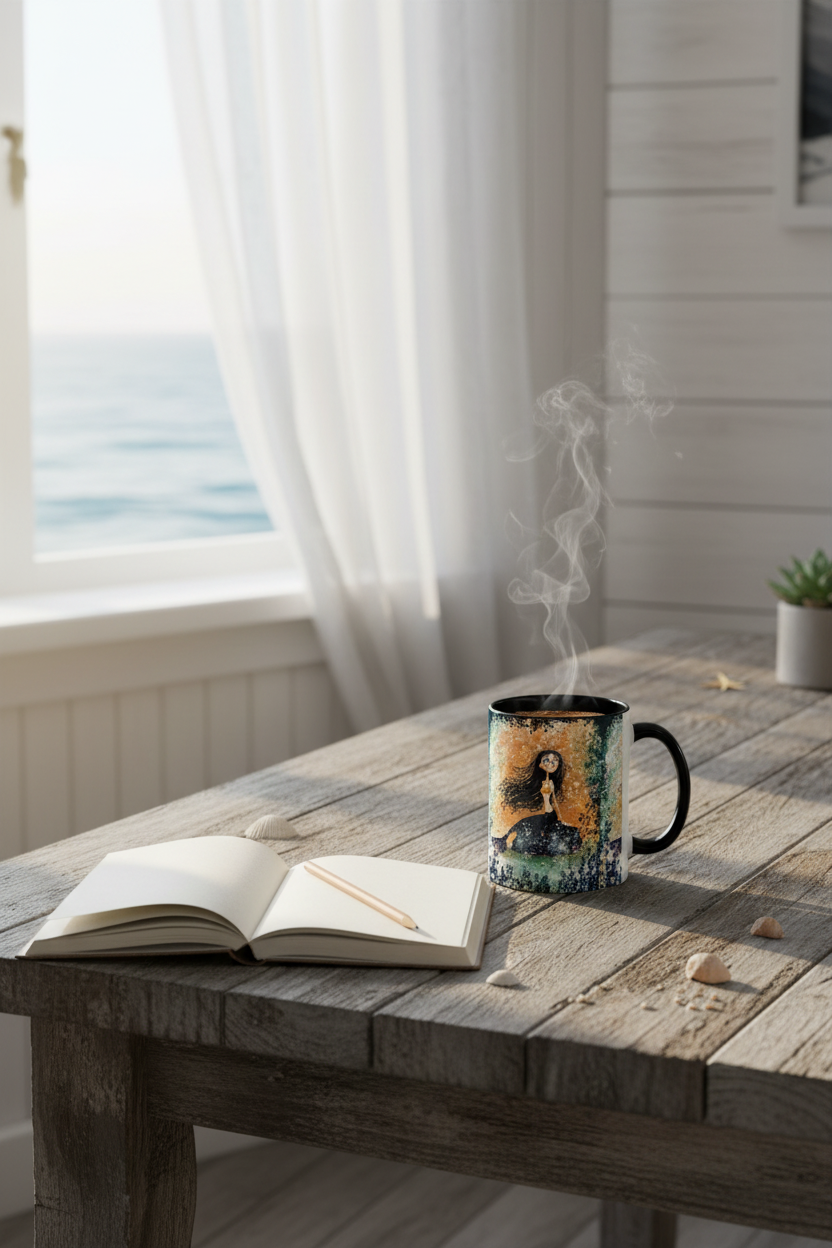 Mermaid Nightscape Mug - Natural Morning Lifestyle