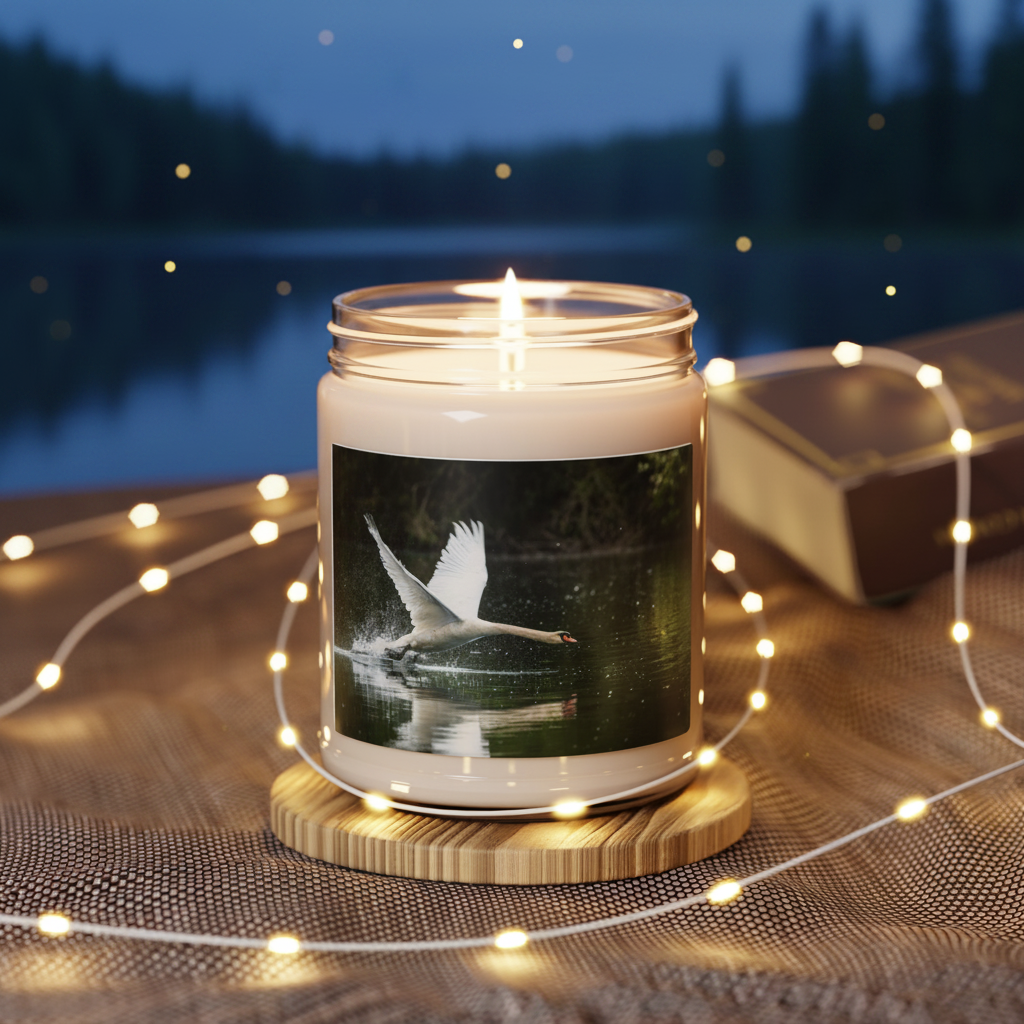 Swan Lake Candle - Outdoor Dusk Lifestyle